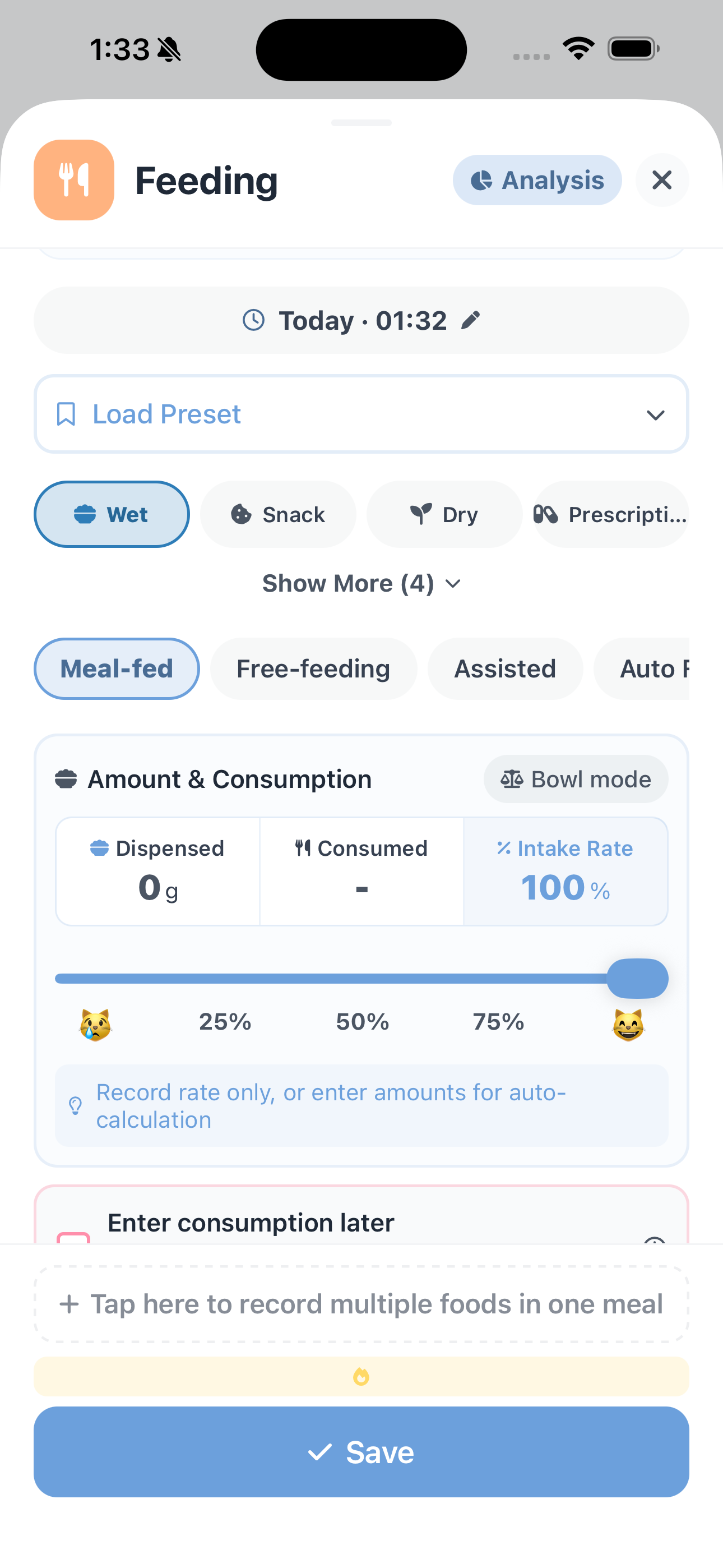 Three pets, five pets — one app, every log sorted