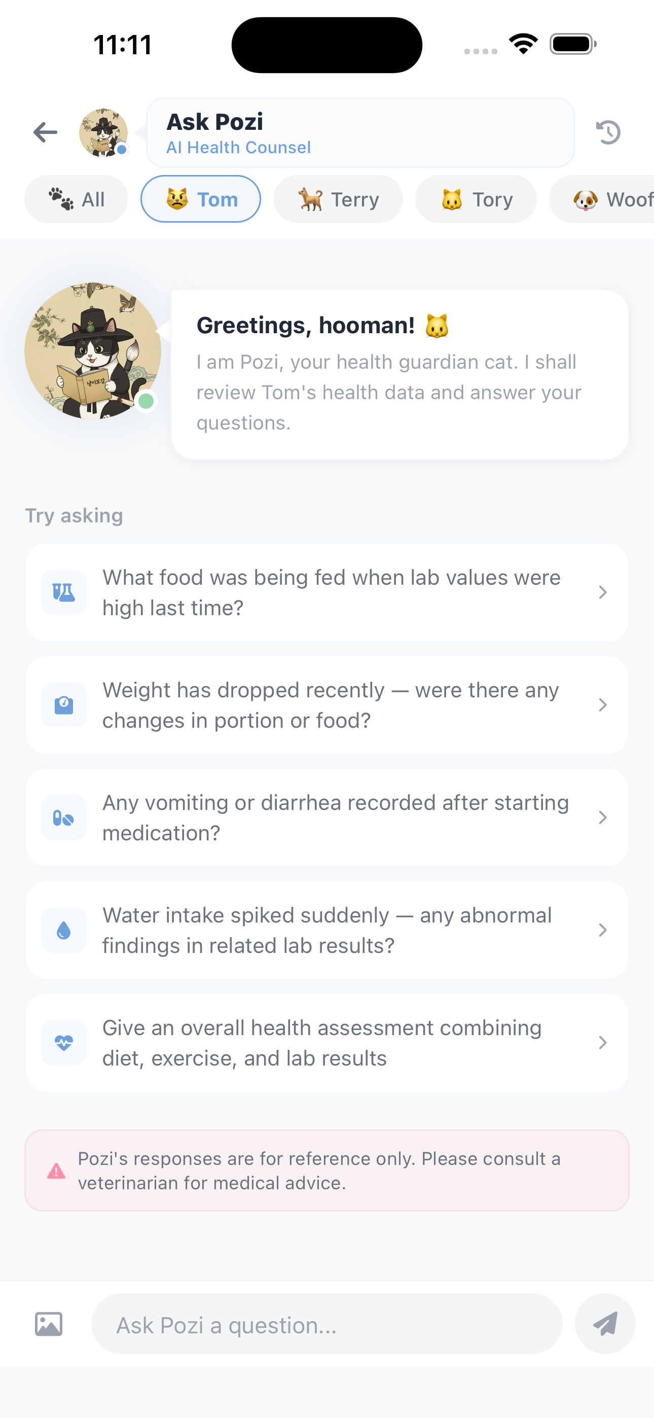 Pozi — an AI that already knows your pet